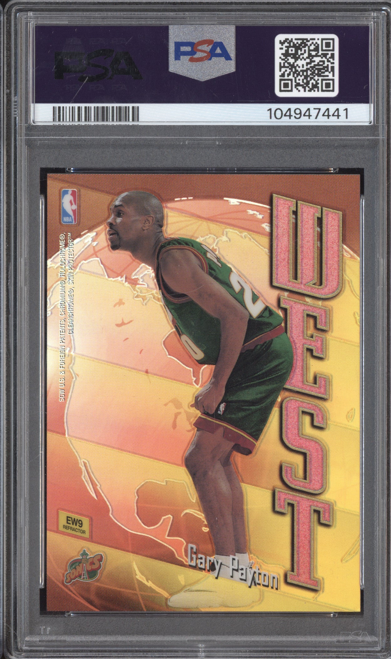 Iverson Payton 1998-99 Topps East - West EW9 Refractor PSA 9