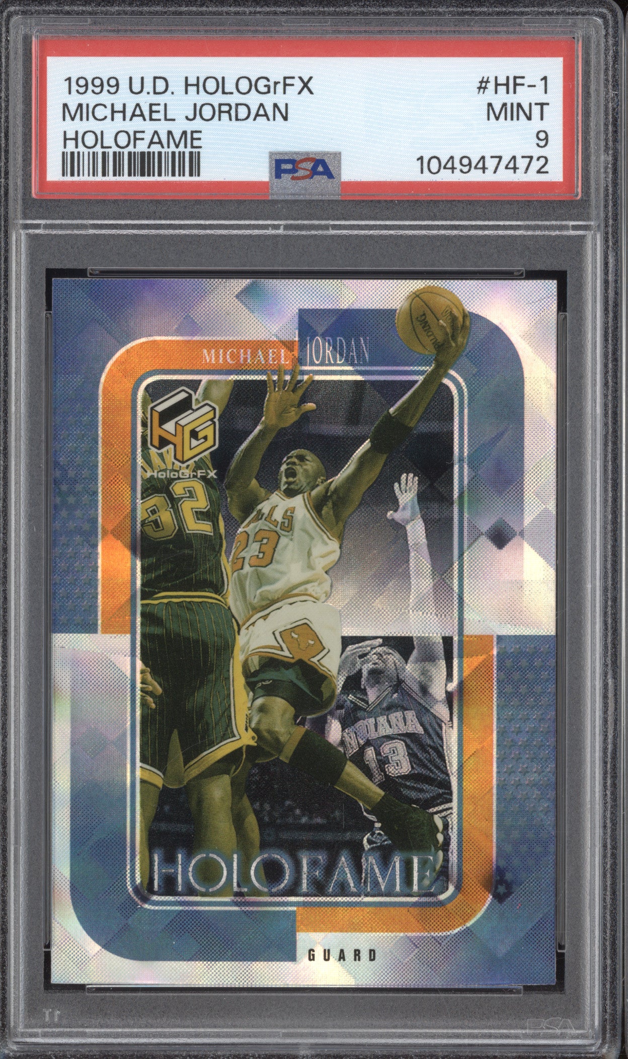 Michael Jordan 1999-00 Upper Deck HoloGr-FX HF-1 Holofame PSA 9