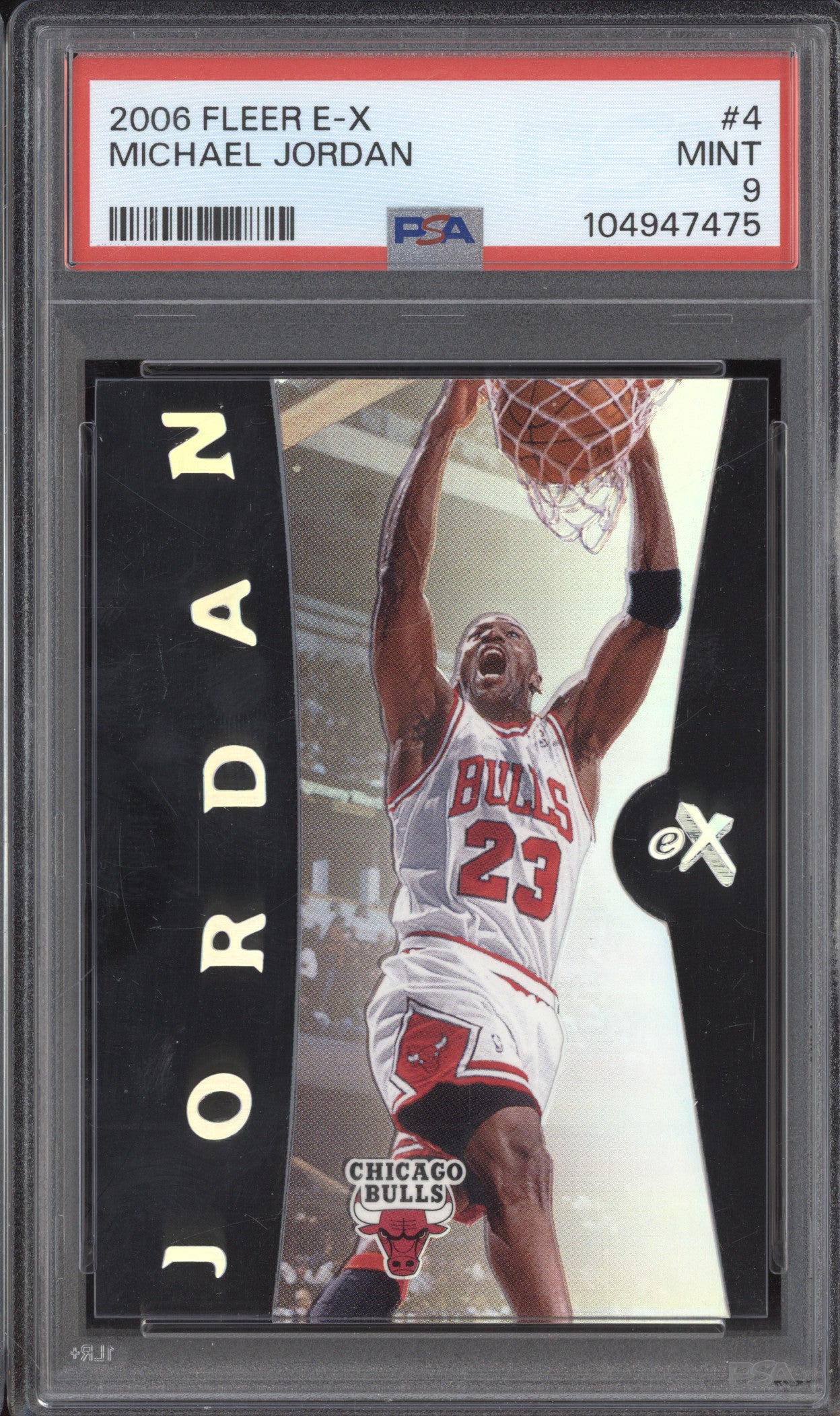 Michael Jordan 2006-07 Fleer E-X 4 PSA 9