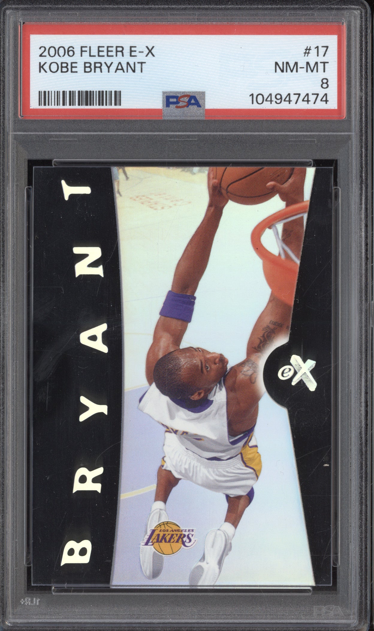 Kobe Bryant 2006-07 Fleer E-X 17 PSA 8