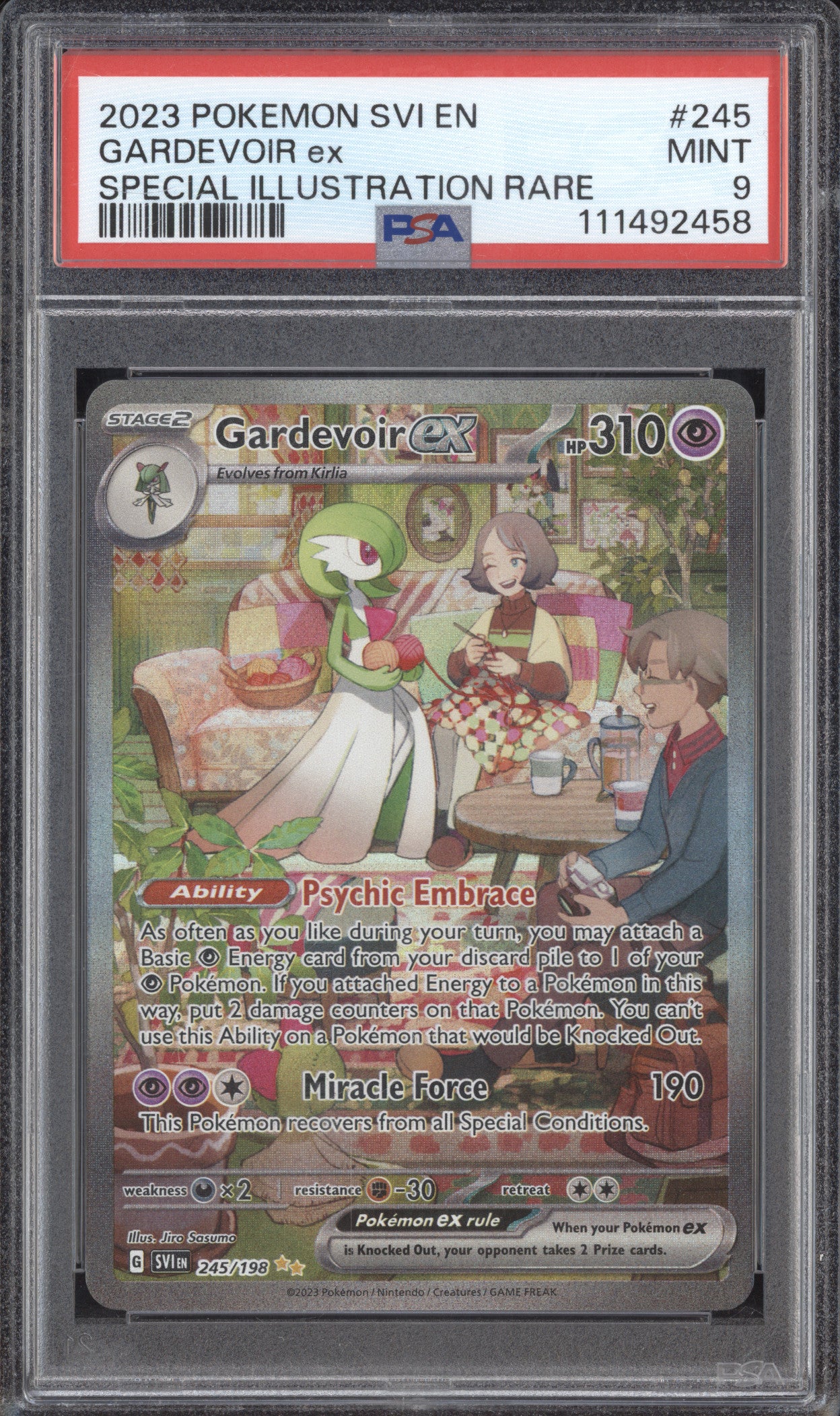 Gardevoir ex Pokemon Scarlet & Violet 245/198 Special Illustration Rare PSA 9
