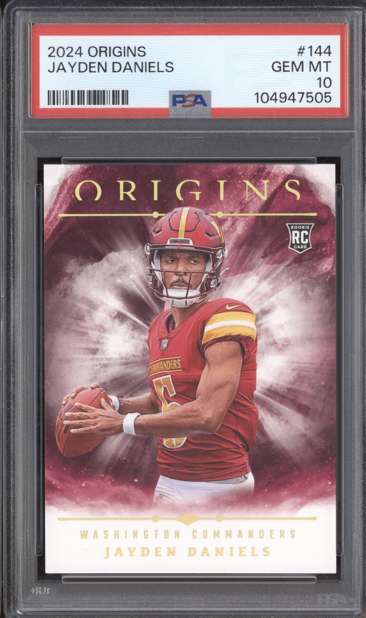 Jayden Daniels 2024 Panini Origins 144 RC PSA 10