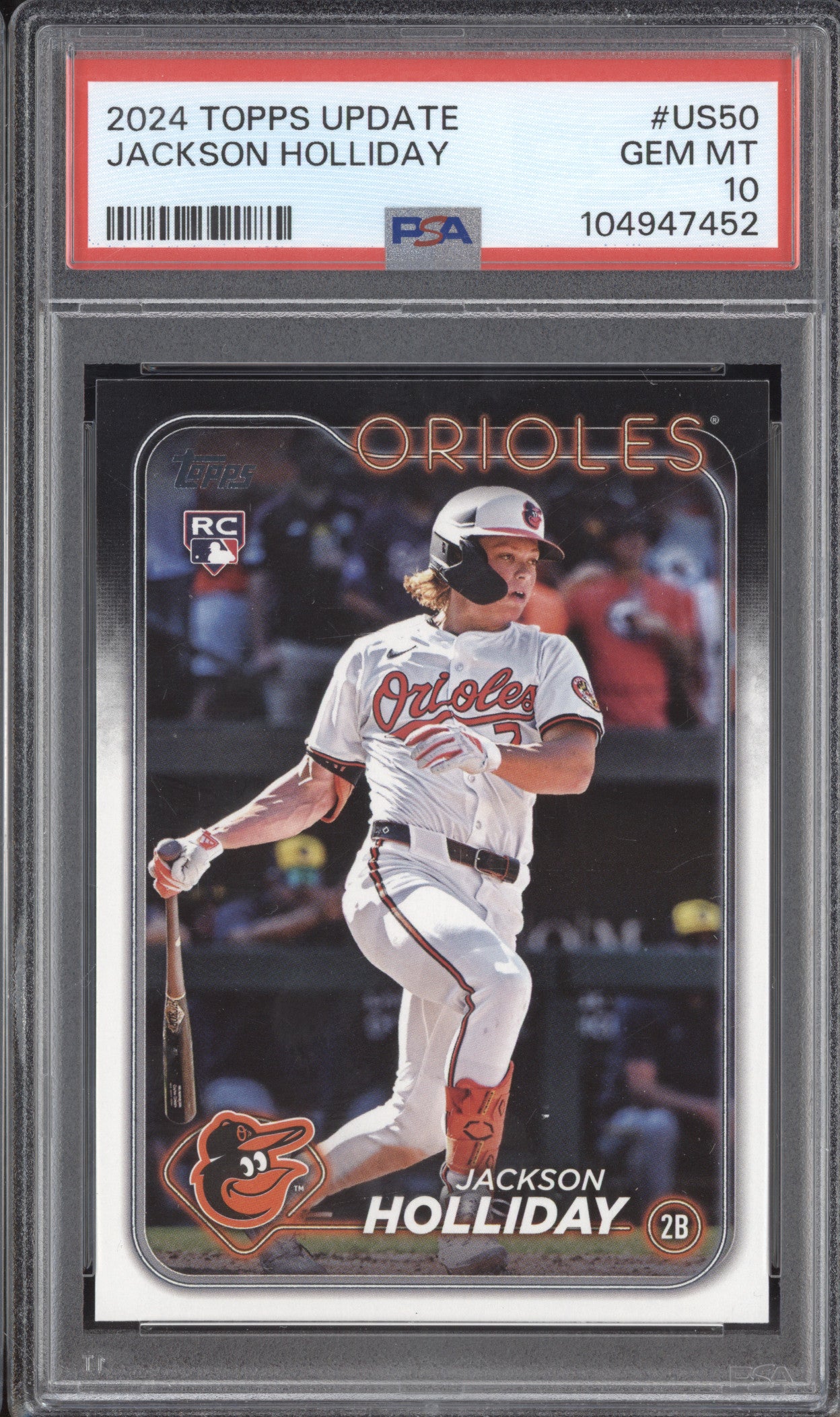 Jackson Holliday 2024 Topps Update US50 RC PSA 10