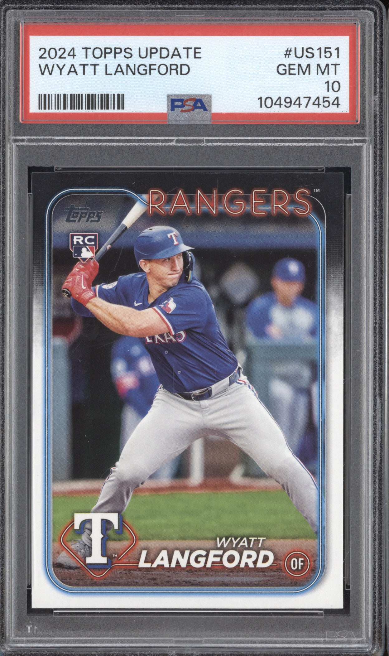 Wyatt Langford 2024 Topps Update US151 RC PSA 10