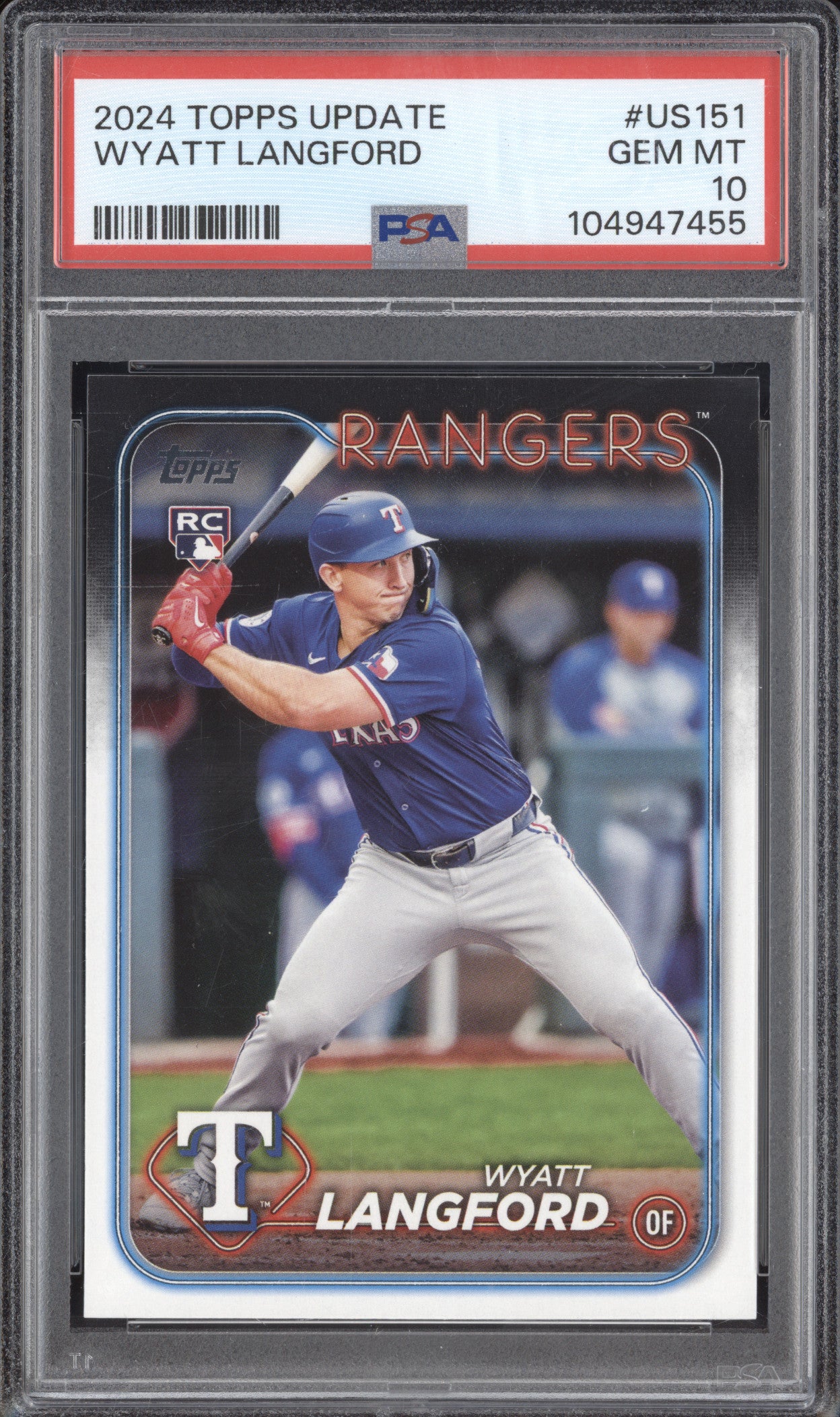 Wyatt Langford 2024 Topps Update US151 RC PSA 10
