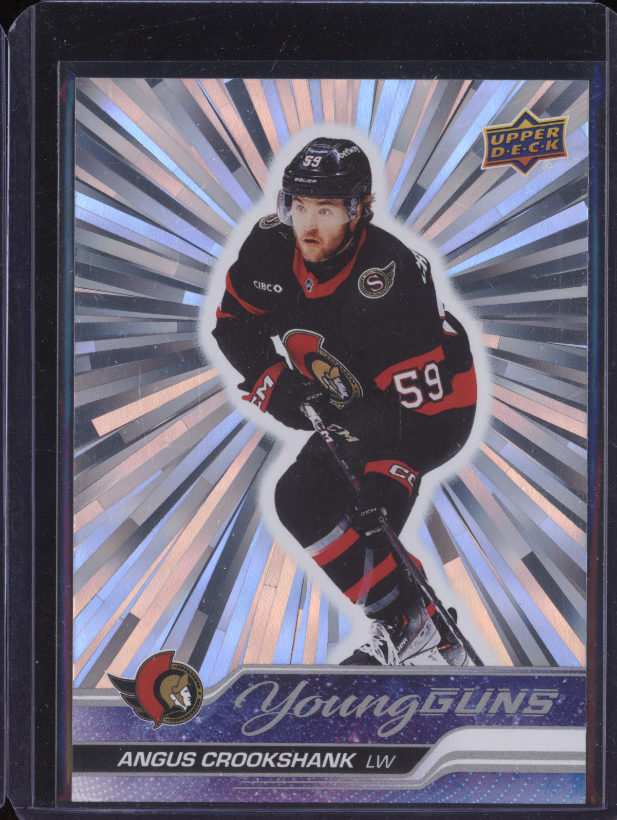 Angus Crookshank 2023-24 Upper Deck Extended Series 706 Young Guns Outburst