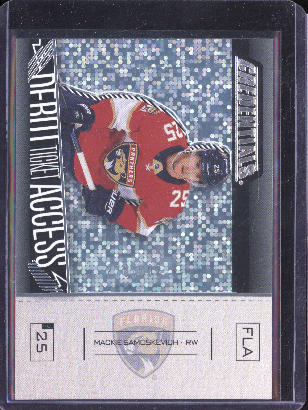 Mackie Samoskevich 2023-24 Upper Deck Credentials 110 Debut Ticket RC 278/799