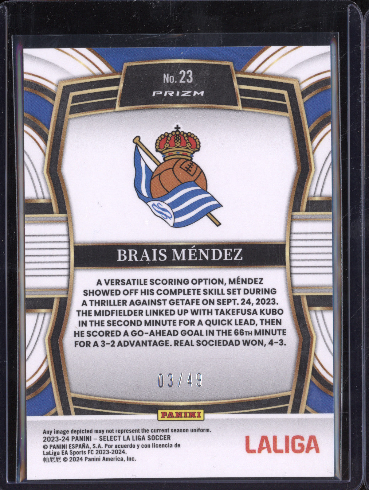 Brais Mendez 2023-24 Panini La Liga International 23 Equalizers Tie-Dye 3/49