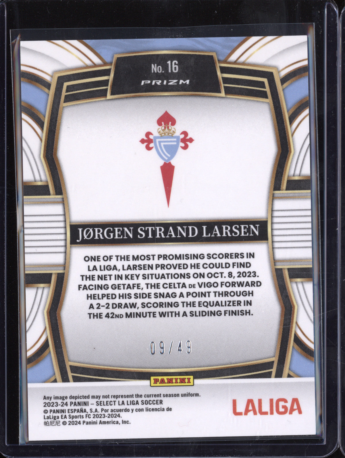 Jorgen Strand Larsen 2023-24 Panini La Liga International 16 Equalizers Tie-Dye 9/49