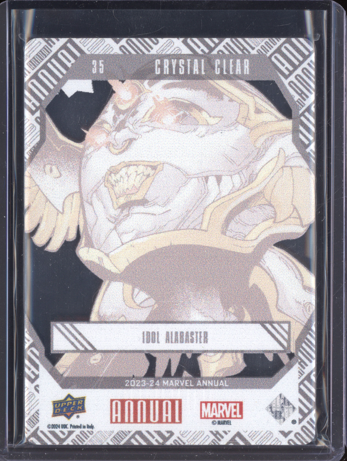 Idol Alabaster 2023-24 Upper Deck Marvel Annual 35 Crystal Clear Plexi 1/25