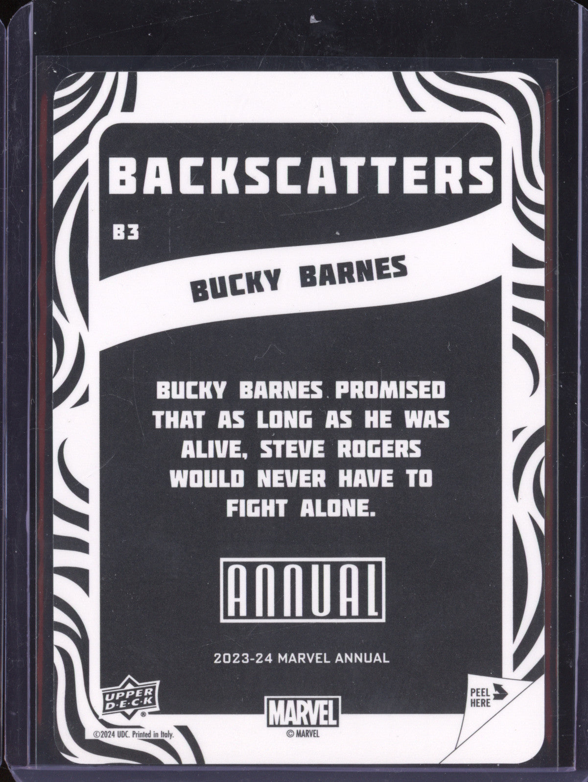 Bucky Barnes 2023-24 Upper Deck Marvel Annual B3 Backscatters