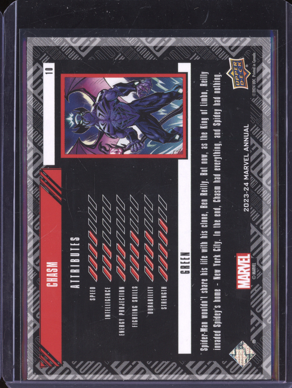 Chasm 2023-24 Upper Deck Marvel Annual 10 Green 327/499
