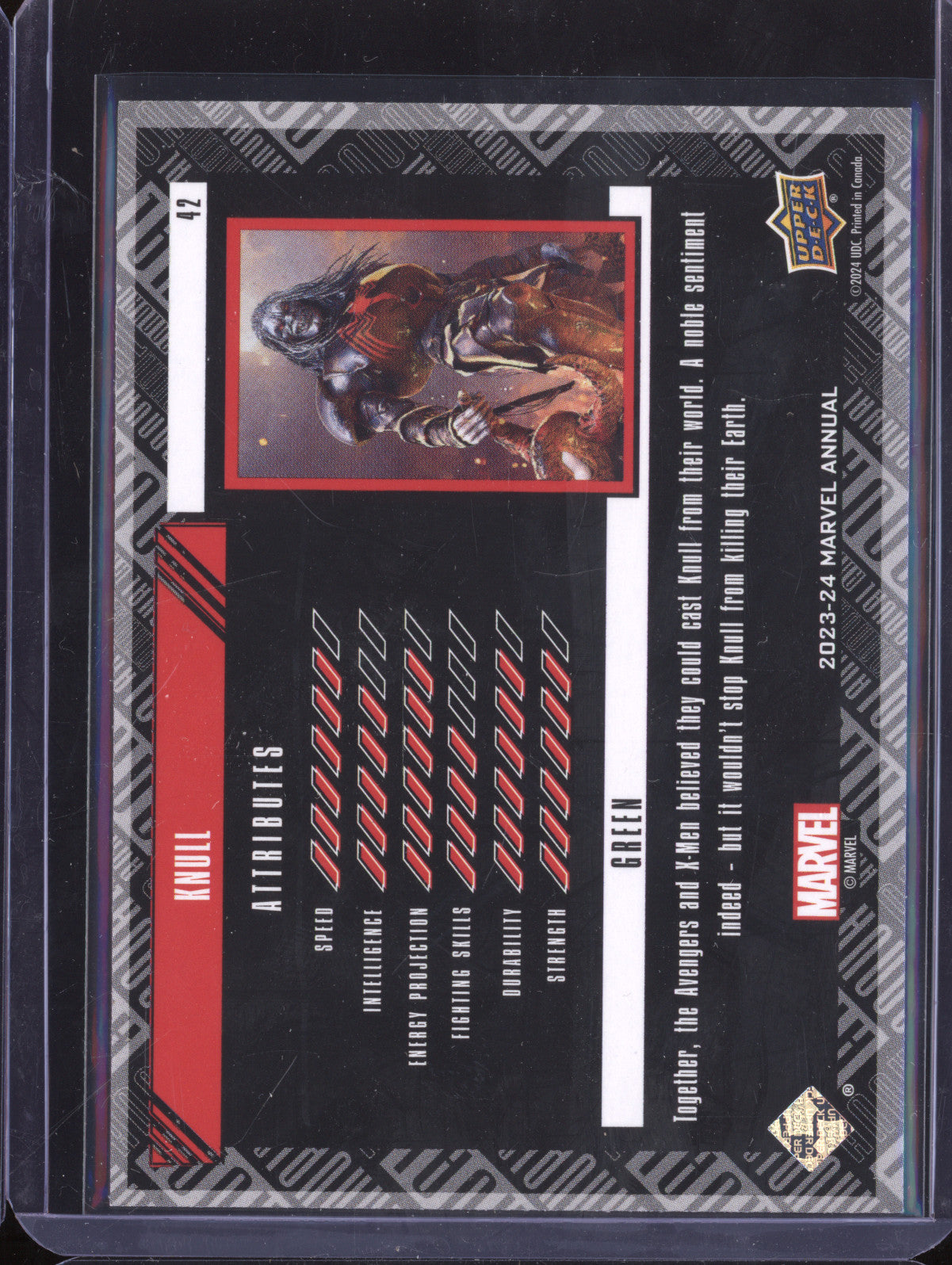 Knull 2023-24 Upper Deck Marvel Annual 42 Green 187/499