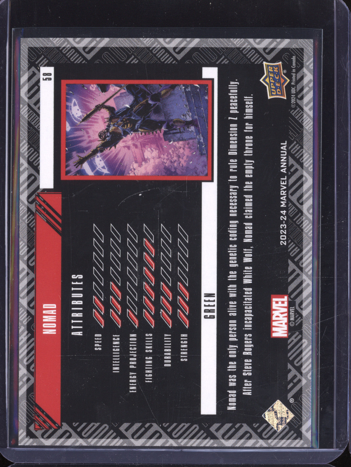 Nomad 2023-24 Upper Deck Marvel Annual 58 Green 477/499