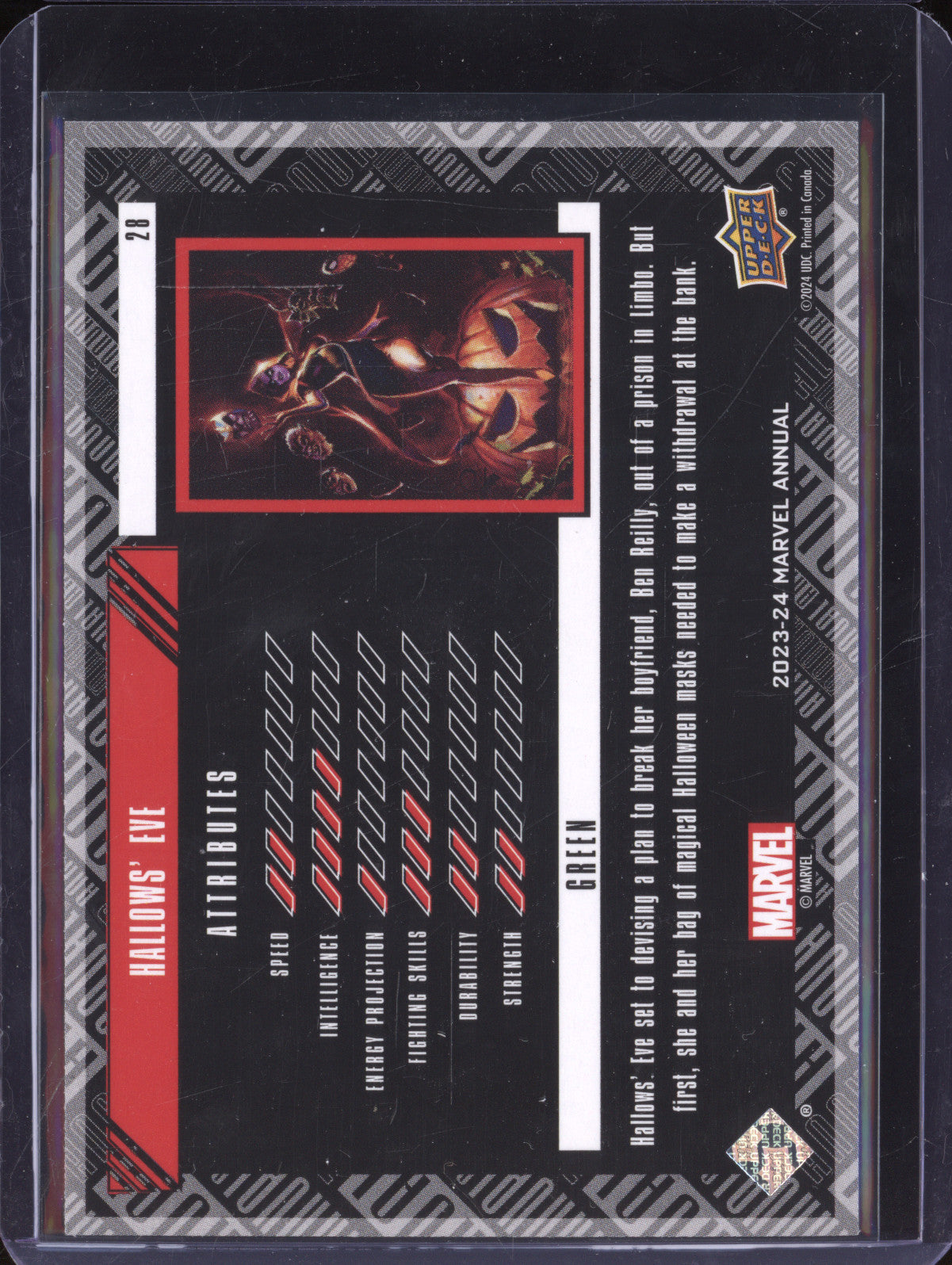 Hallows' Eve 2023-24 Upper Deck Marvel Annual 28 Green 63/499