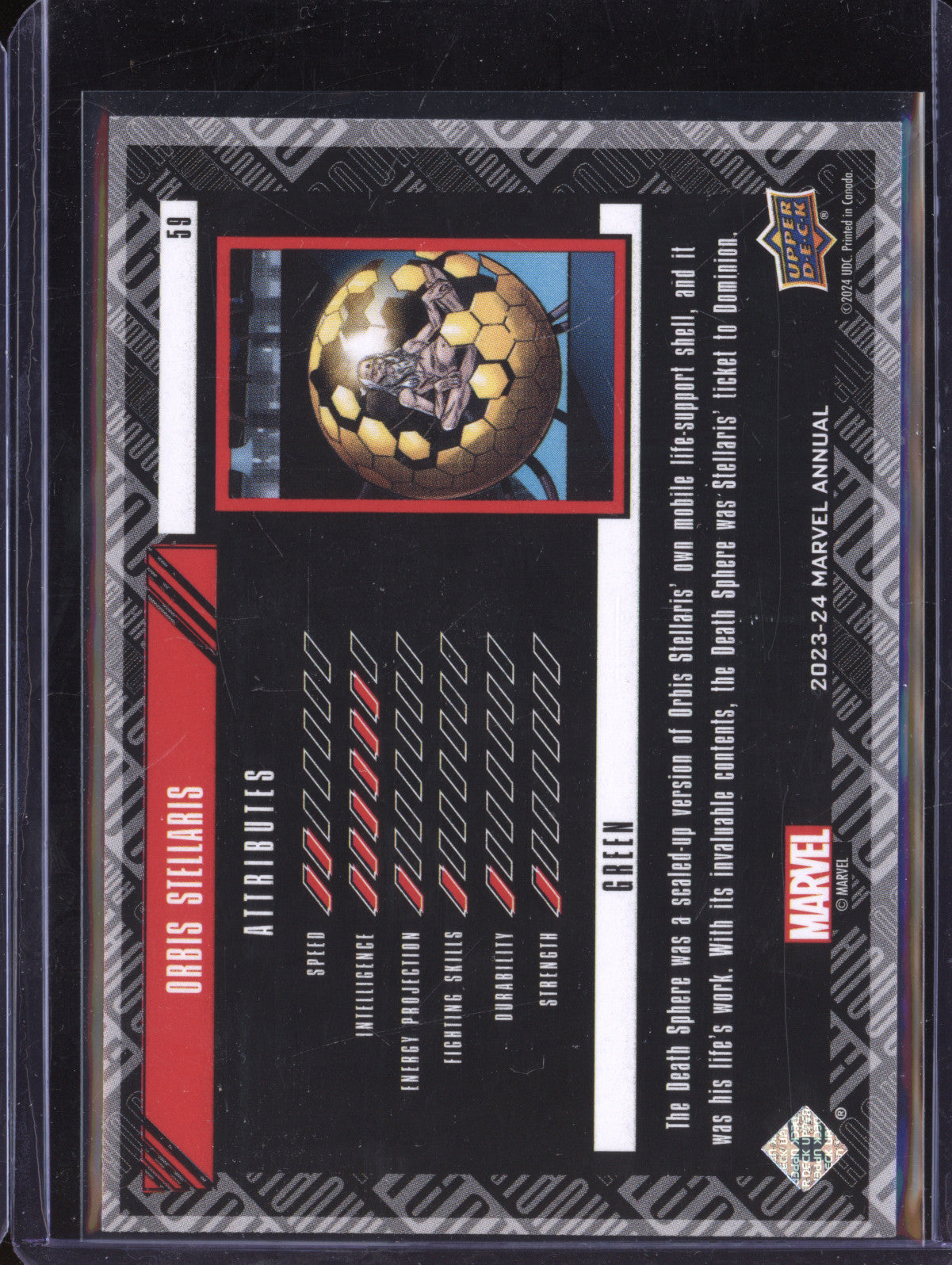 Orbis Stellaris 2023-24 Upper Deck Marvel Annual 59 Green 157/499