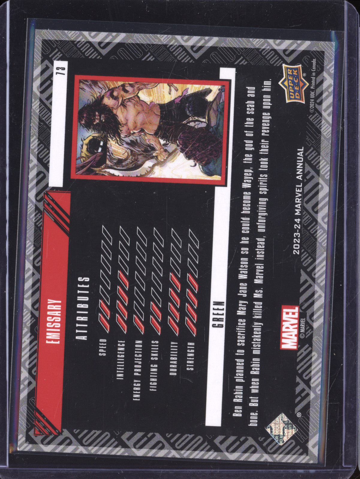 Emissary 2023-24 Upper Deck Marvel Annual 73 Green 418/499