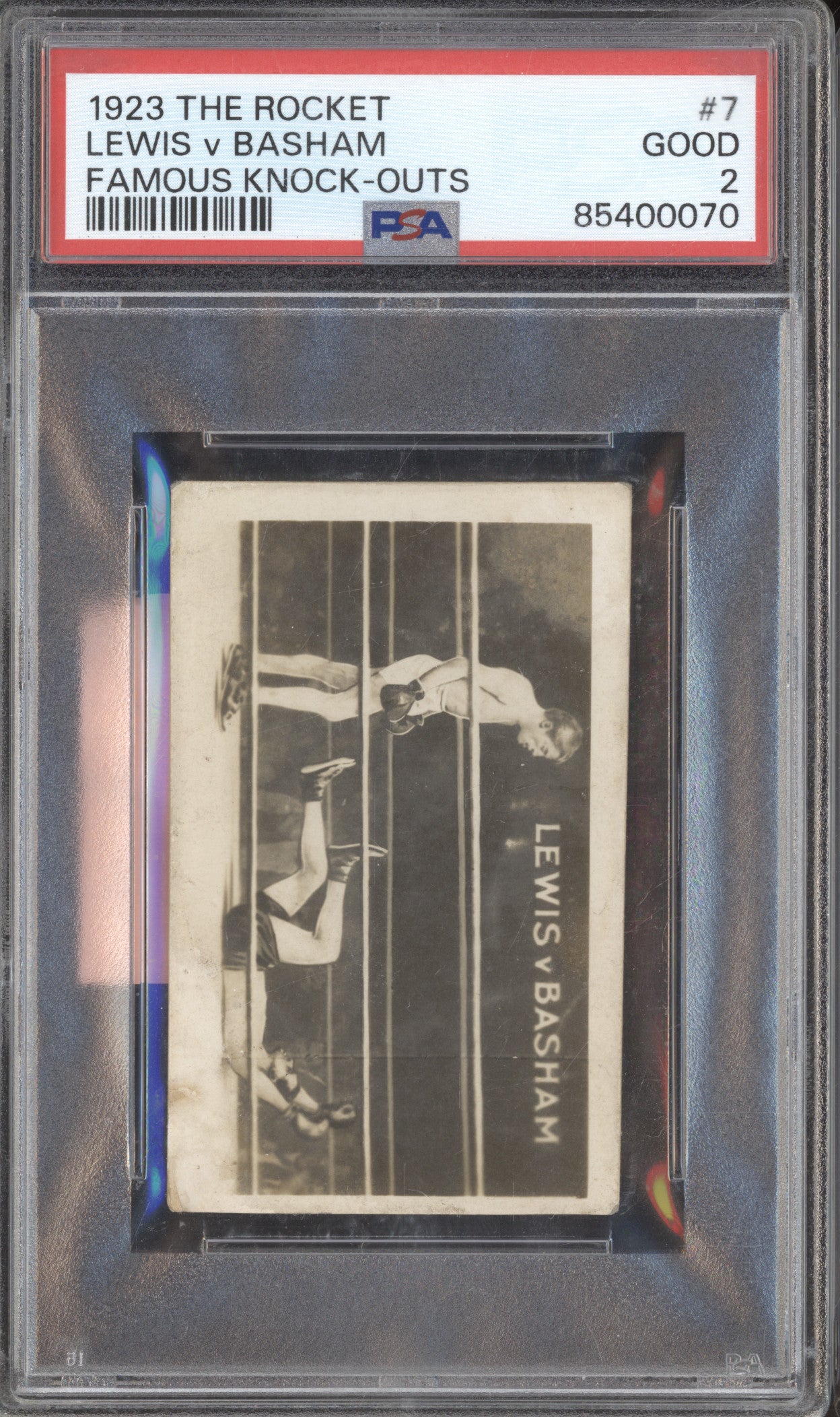 1923 The Rocket 7 Kid Lewis vs Johnny Basham Famous Knock-Outs PSA 2