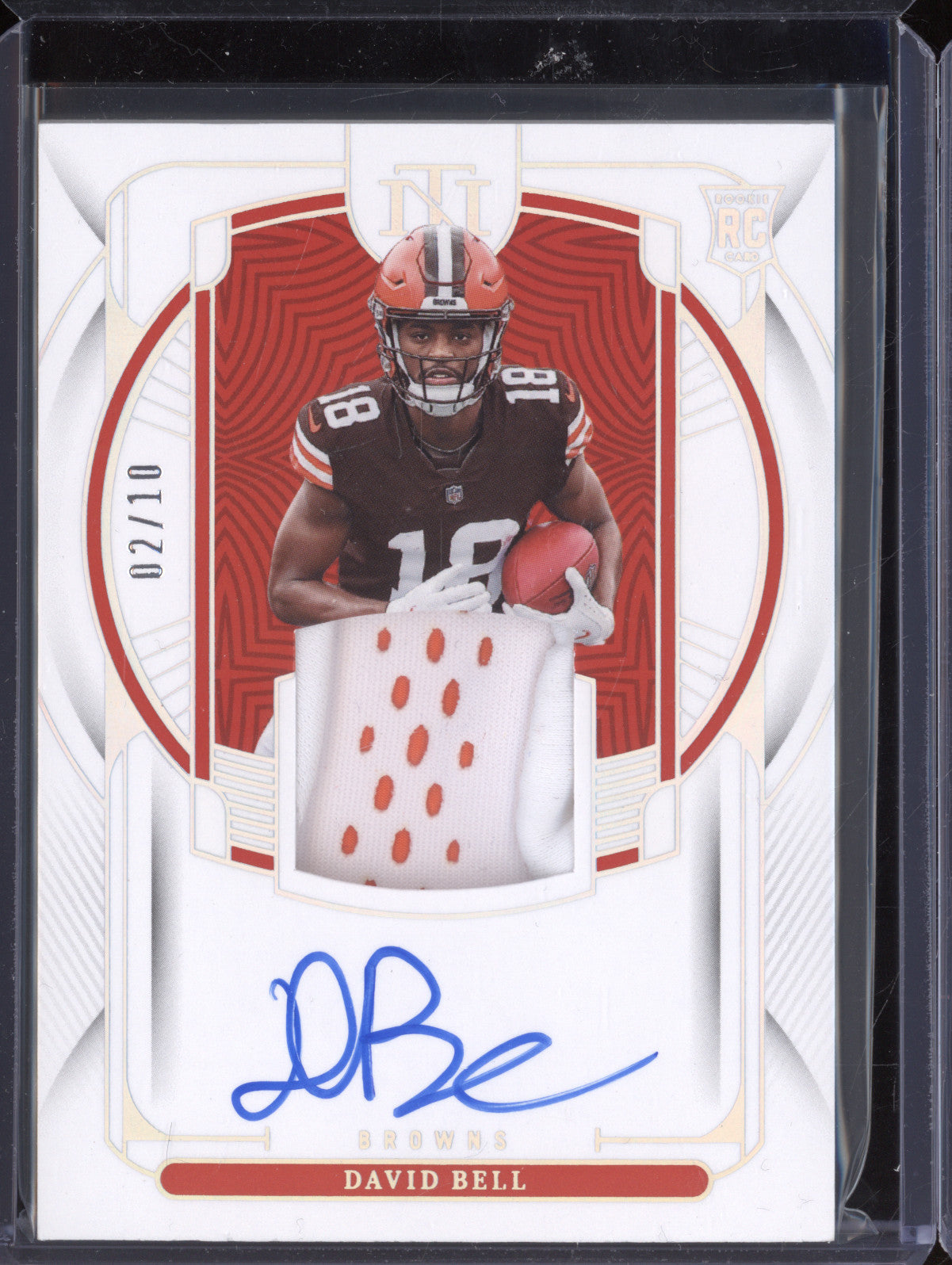David Bell 2022 Panini National Treasures RGS-DBE Rookie Glove Autograph RC 2/10