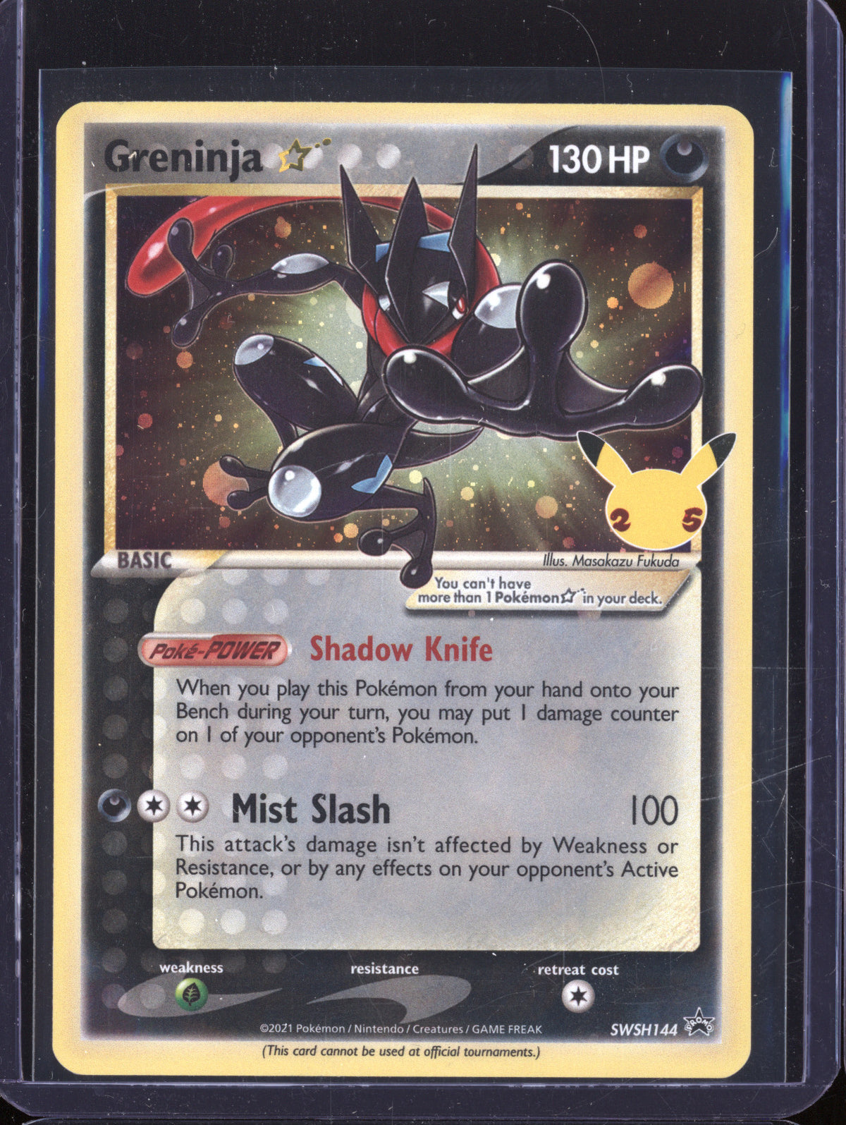 Greninja 2021 Pokemon Sword & Shield Promos SWSH144 Gold Star Promo