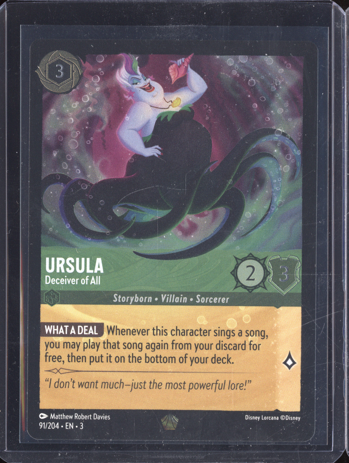 Ursula 2024 Disney Into the Inklands 91/024 Legendary Cold Foil
