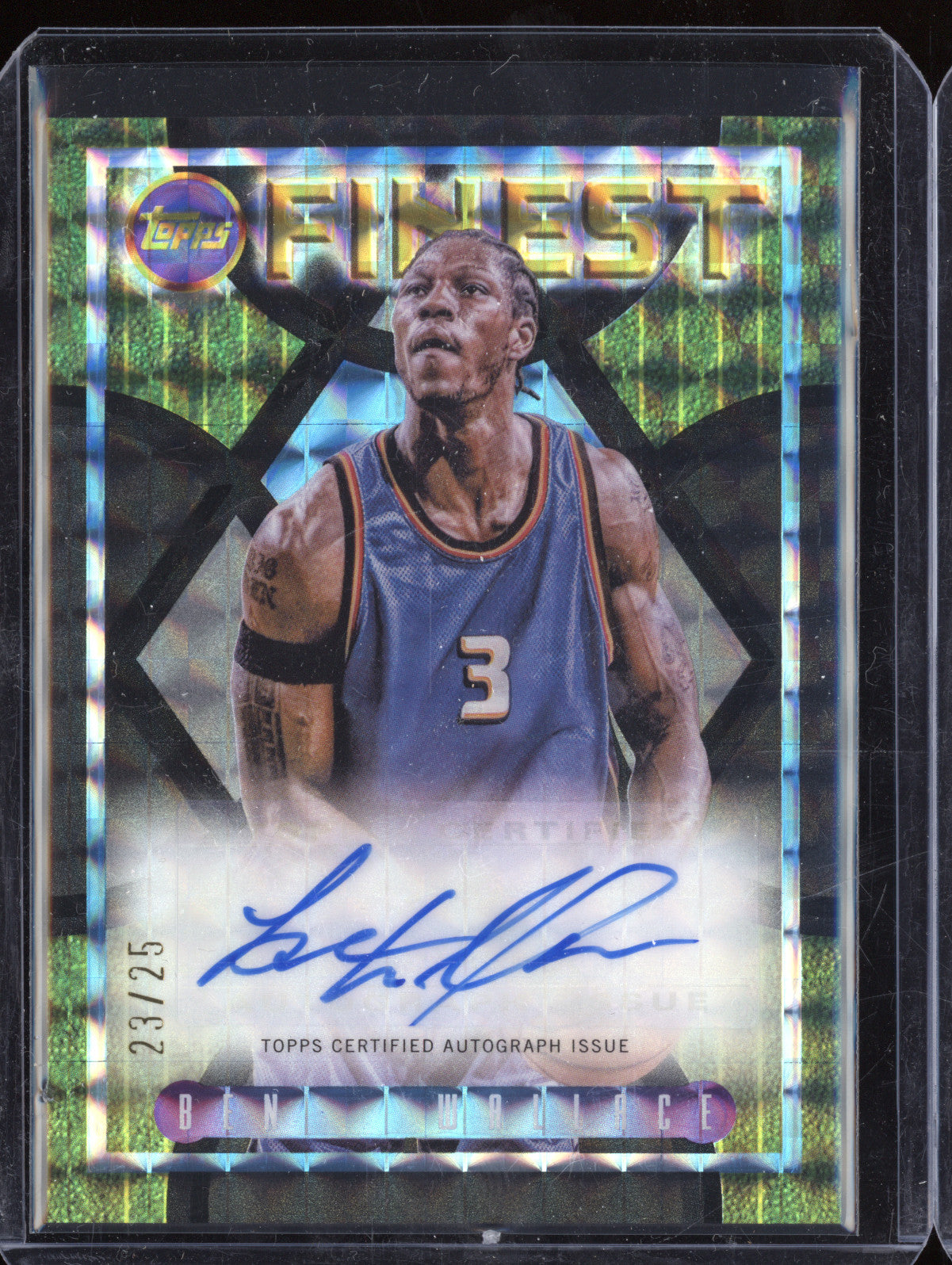 Ben Wallace 2023-24 Topps Finest FLA-BW Flashback Auto Black Geometric 23/25