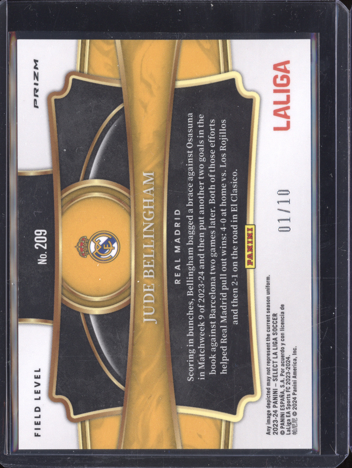 Jude Bellingham 2023-24 Panini Select La Liga 209 Gold Field Level 1/10