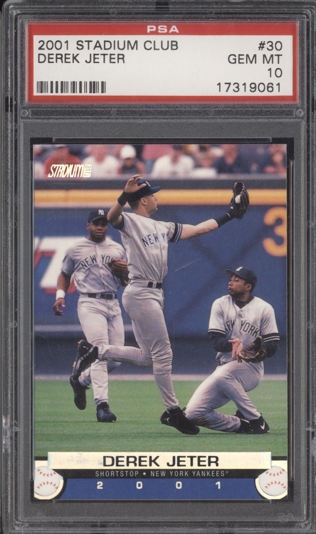 2001 Stadium Club 30 Derek Jeter PSA 10