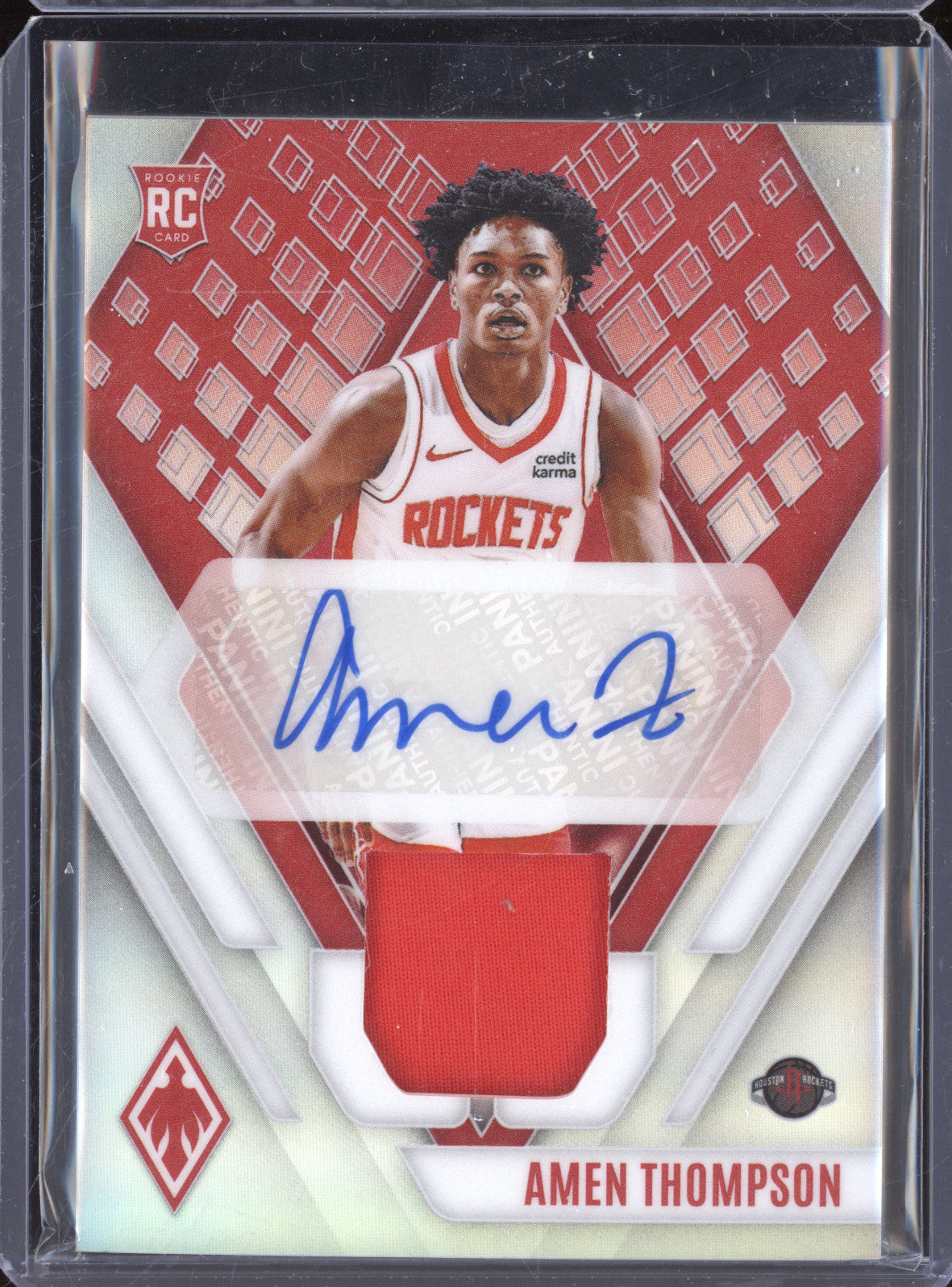 Amen Thompson 2023-24 Panini Phoenix RJA-AMT Rookie Jersey Auto RC 76/199