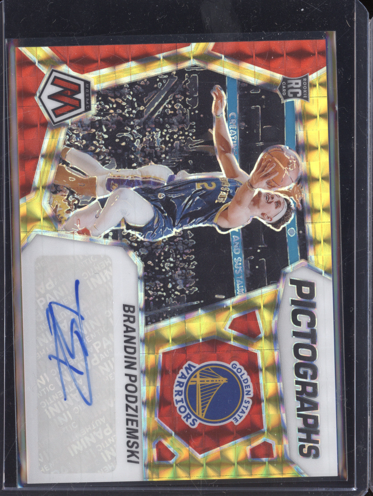 Brandin Podziemski 2023-24 Panini Mosaic PM-POD Pictographs Auto Choice RC