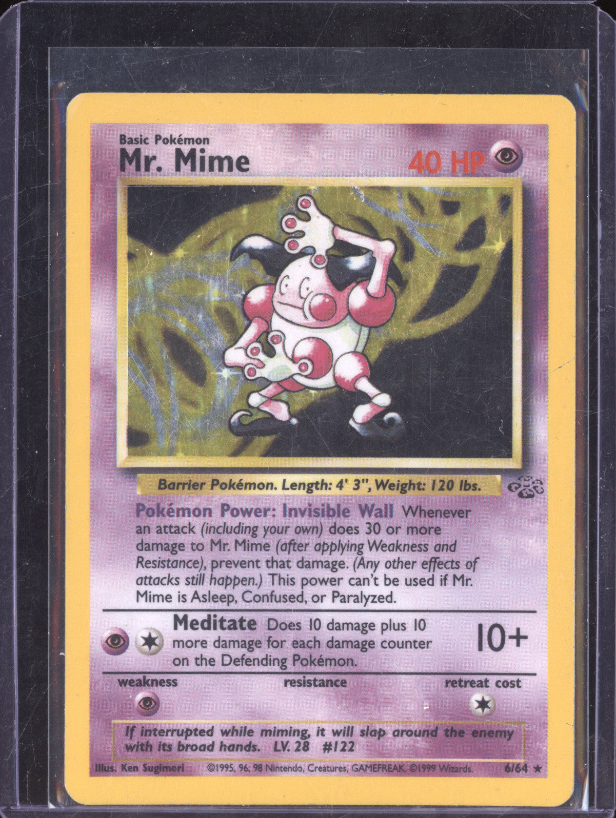 Mr Mime 1999 Pokemon Jungle 6/64 Holo
