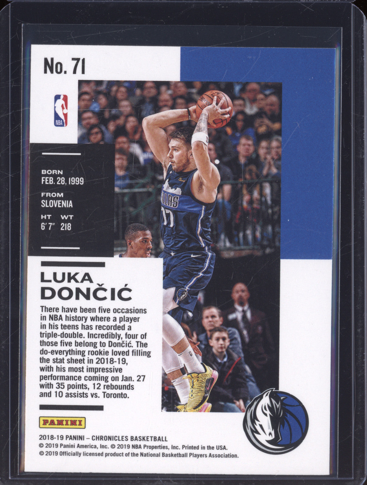 2018 Panini Chronicles 71 Luka Doncic RC