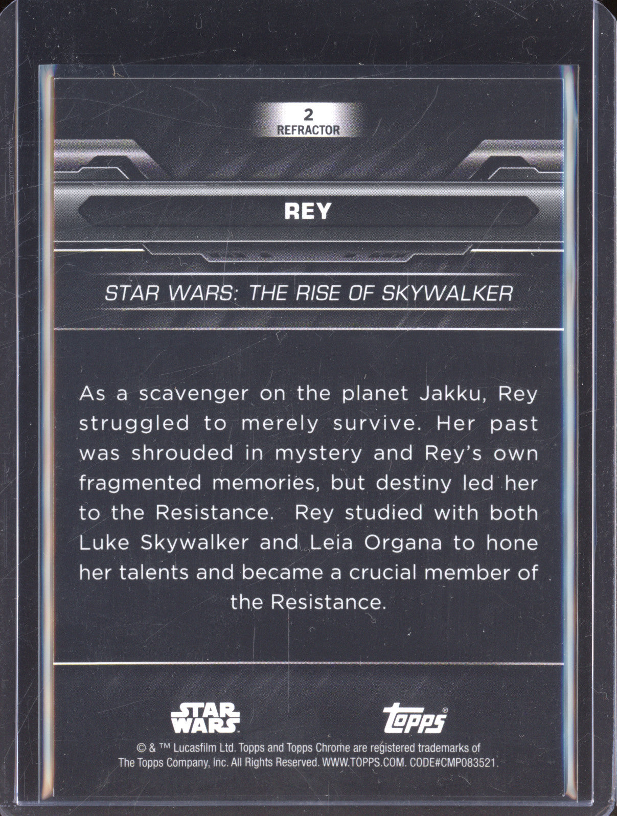 Rey 2024 Topps Chrome Black 2 Refractor 32/199