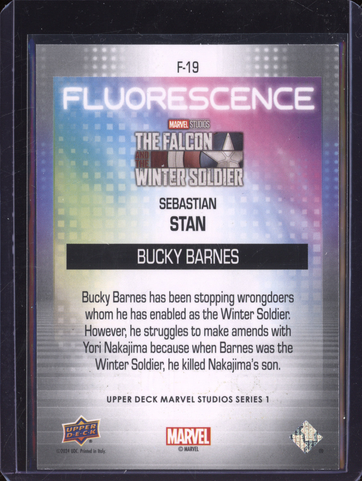 Bucky Barnes 2024 Upper Deck Marvel Studios Series 1 Fluorescence Gold 91/150