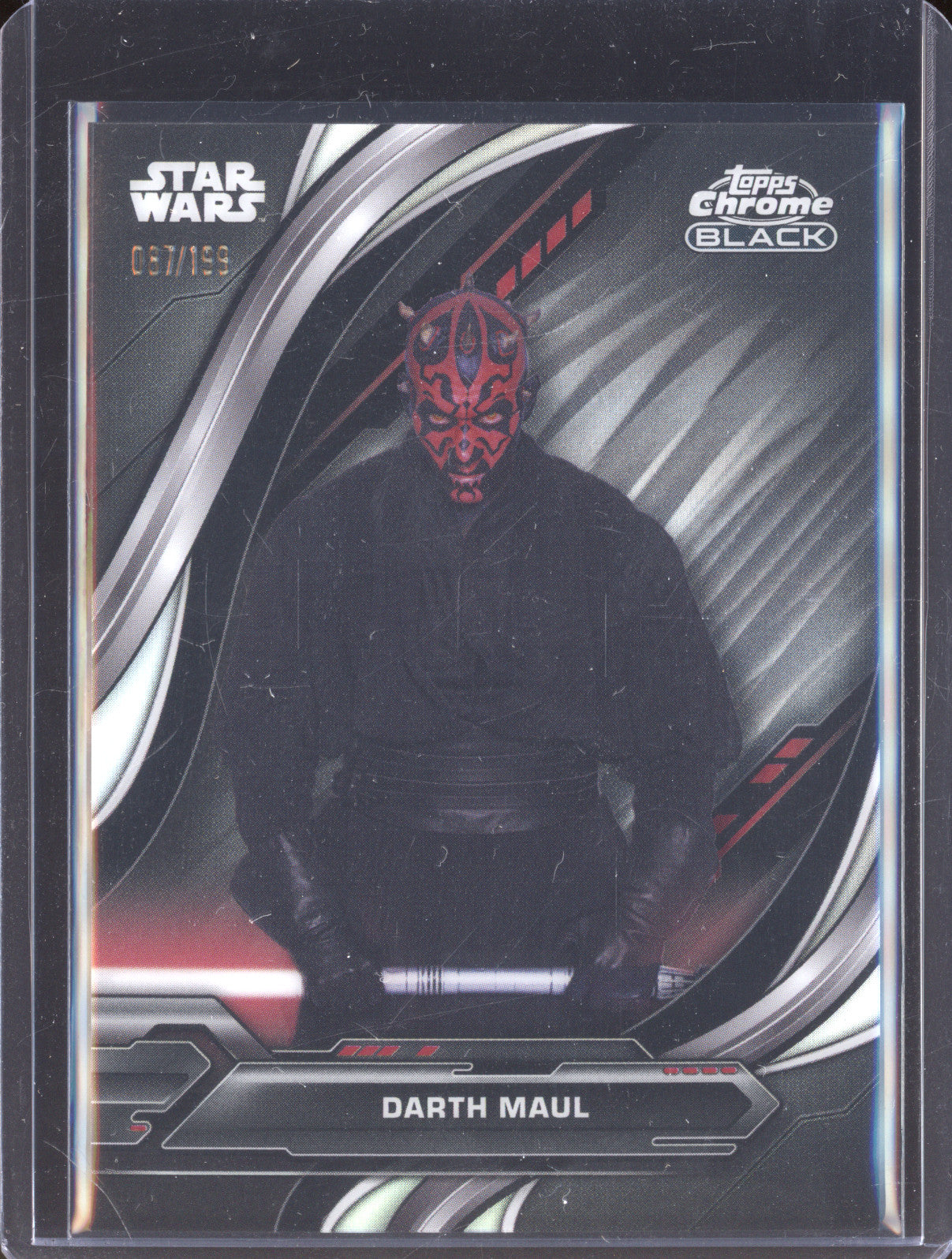 Darth Maul 2024 Topps Chrome Black 98 Refractor 87/199
