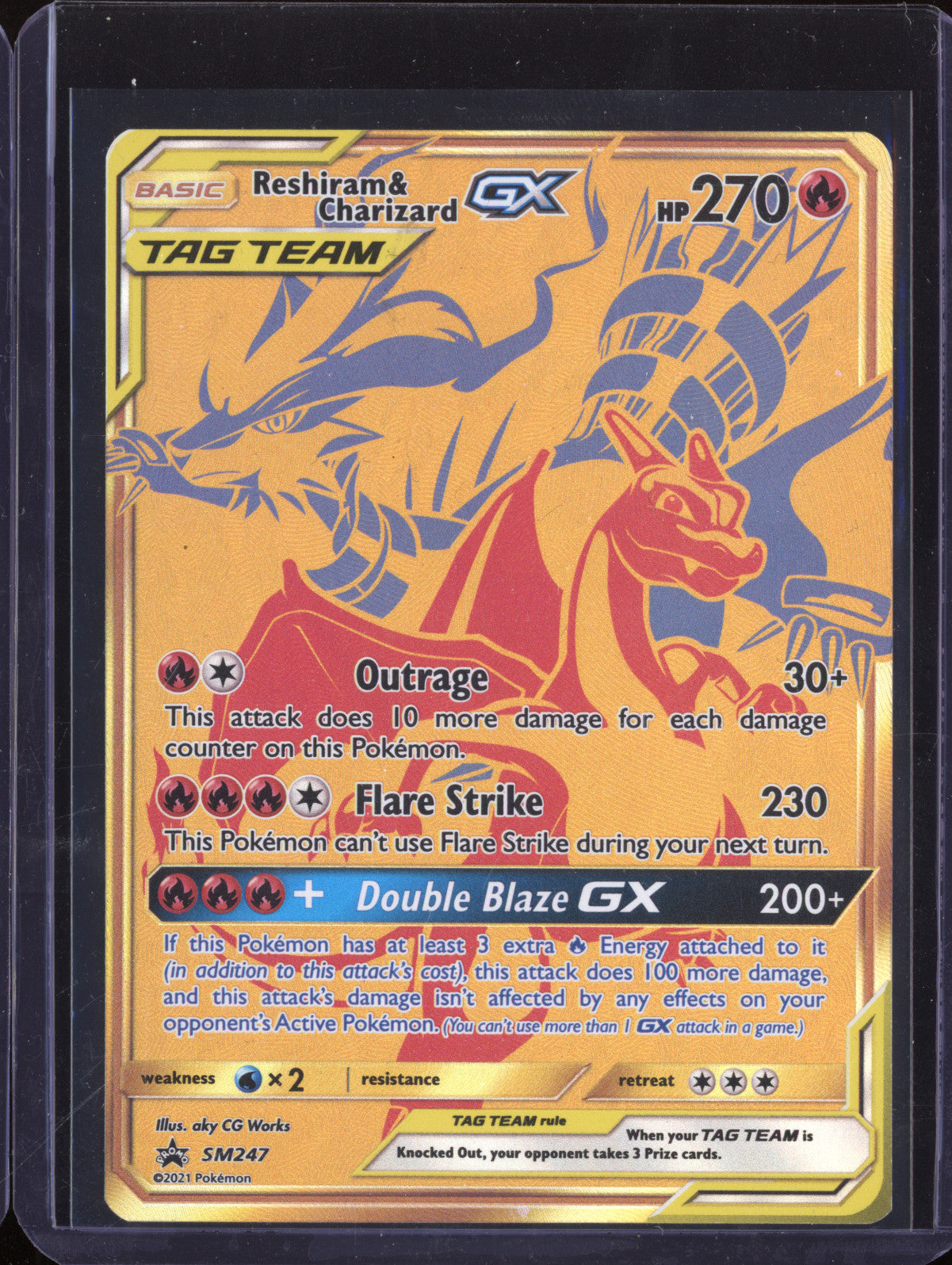 Reshiram & Charizard GX 2021 Pokemon Sun & Moon Promos SM247 Full Art