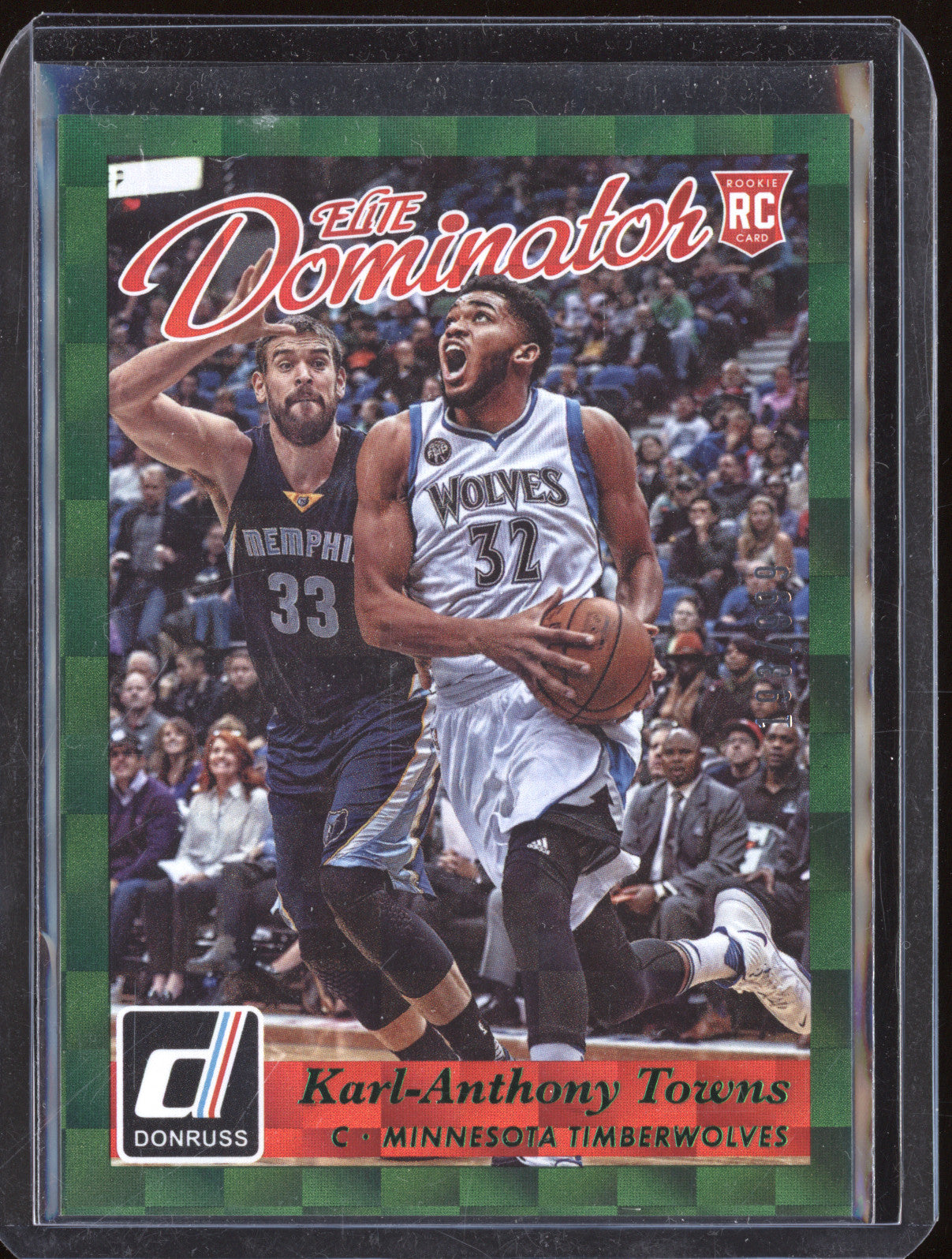 Karl-Anthony Towns 2015-16 Panini Donruss 8 Elite Dominator Rookies RC 193/999