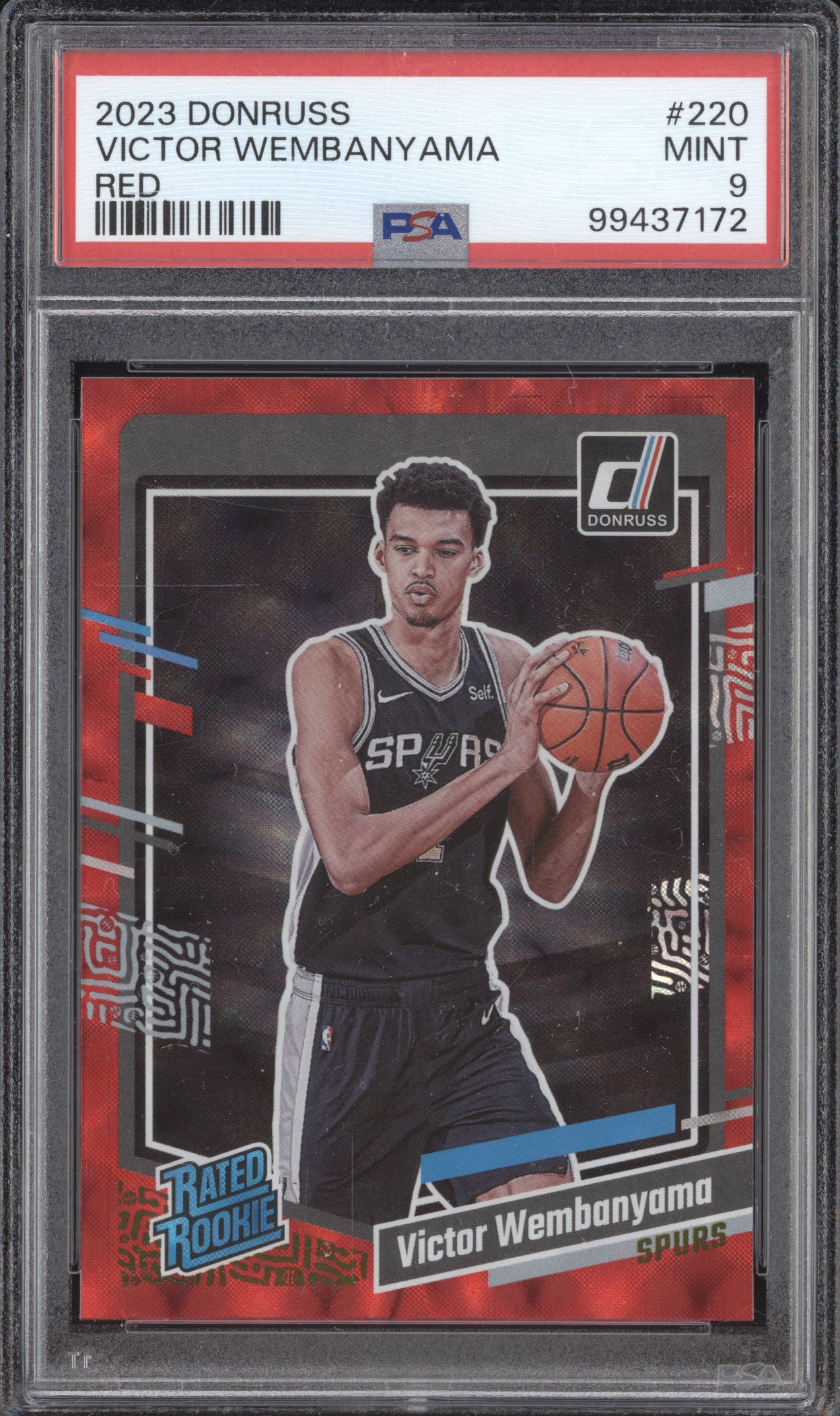 Victor Wembanyama 2023-24 Panini Donruss 220 Red PSA 9