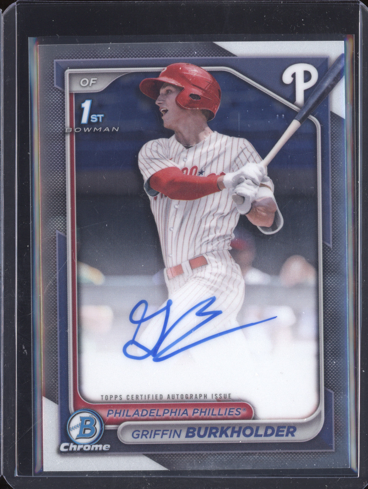 Griffin Burkholder 2024 Bowman Chrome CPA-GB Chrome Prospect 1st Auto