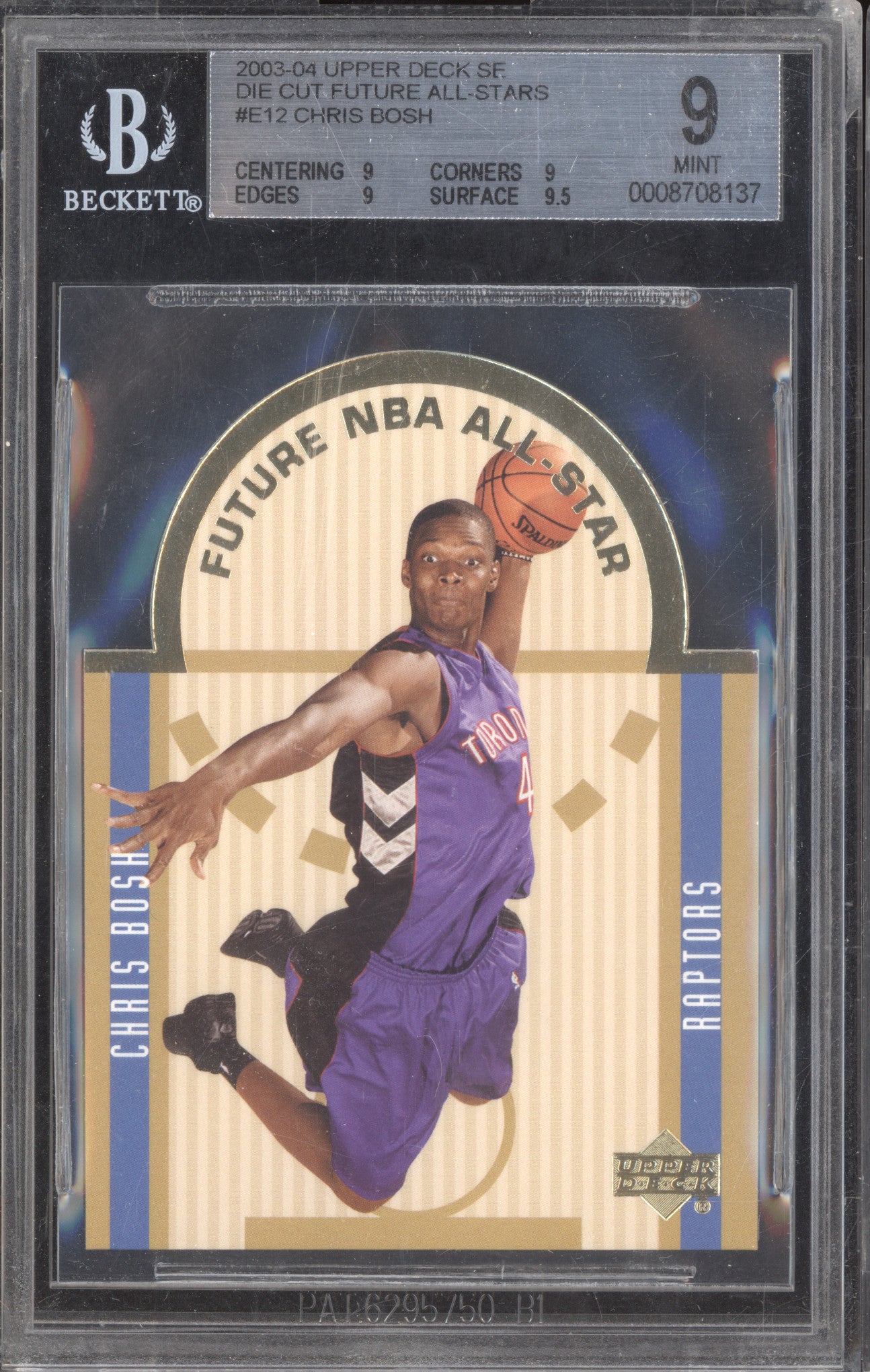 Chris Bosh 2003-04 Upper Deck SE E12 Future All-Star Die-Cut BGS 9