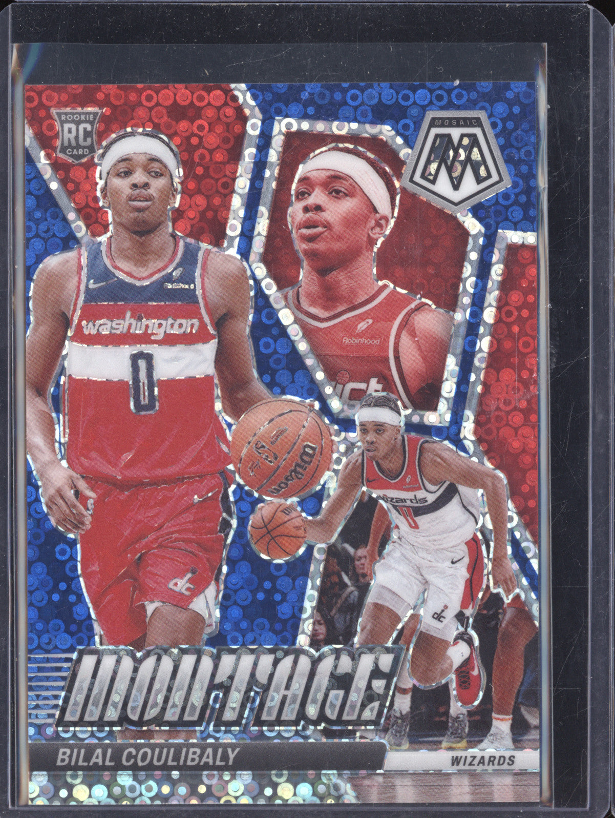 Bilal Coulibaly 2023-24 Panini Mosaic 21 Montage Blue Fast Break RC 15/85