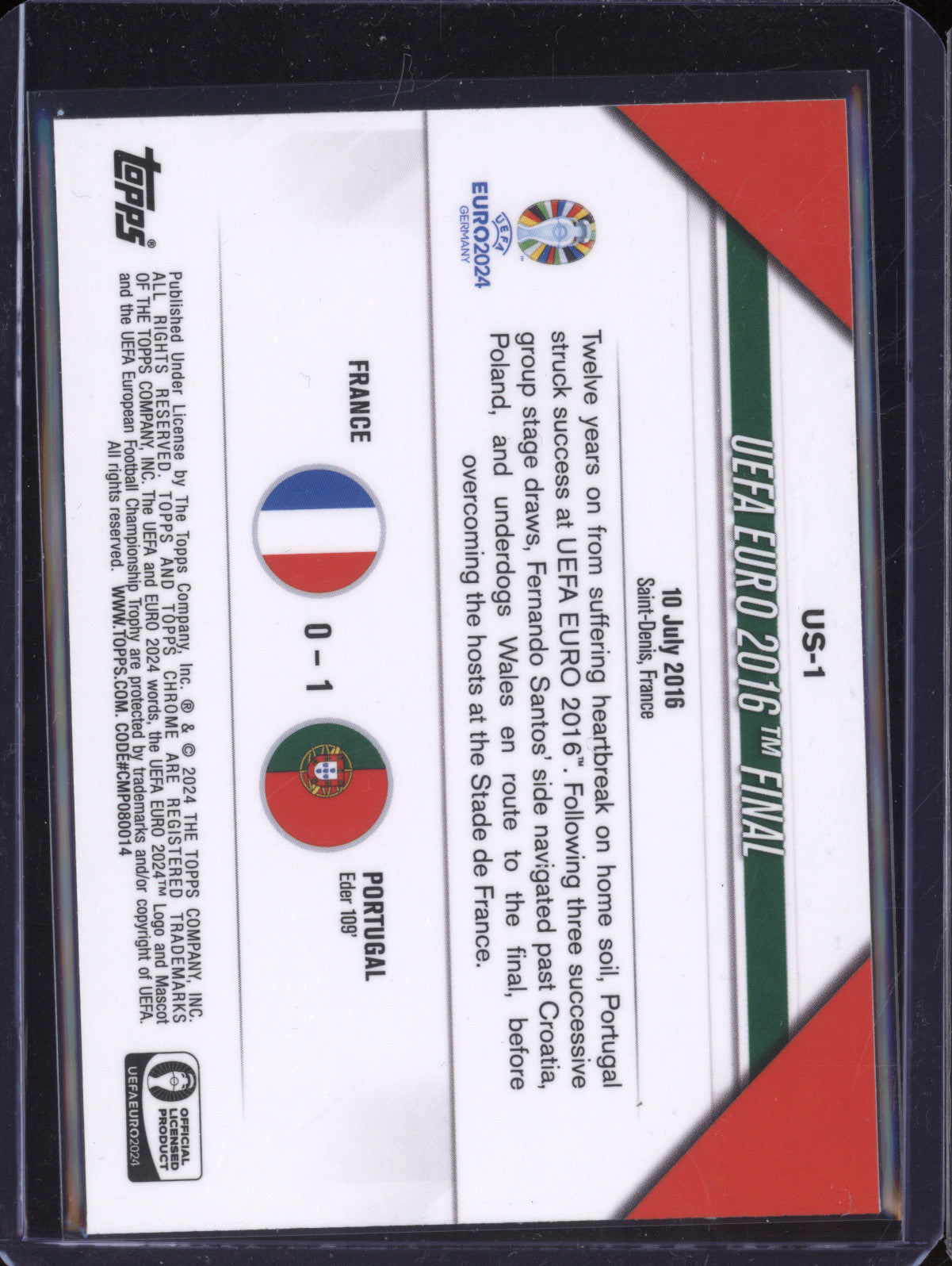Portugal 2024 Topps Chrome Euro 2024 US-1 Ultimate Showdown