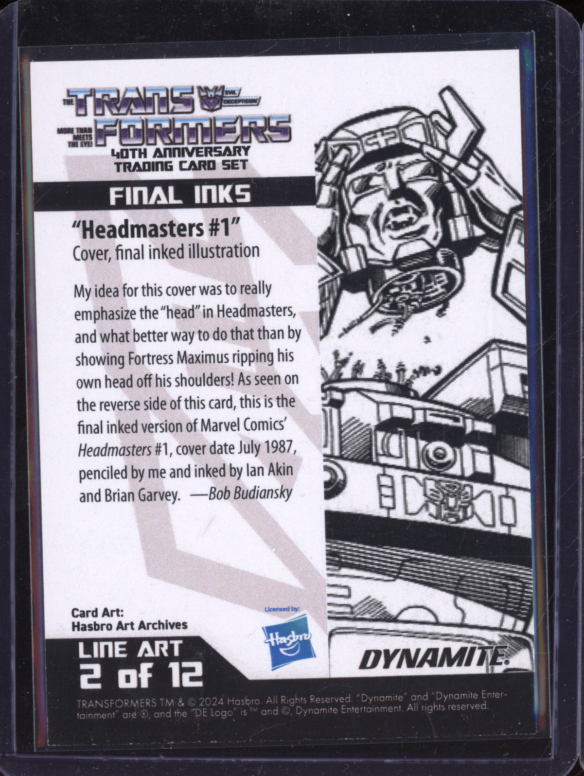 Fortress Maximus 0 Dynamite Transformers 40th Anniversary 2 Final Inks Line Art