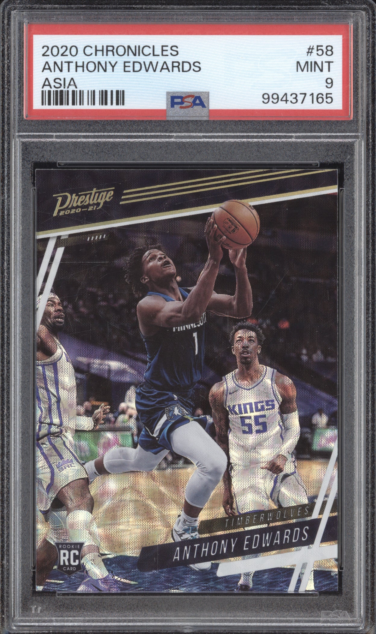 Anthony Edwards 2020-21 Panini Chronicles 58 Asia RC PSA 9