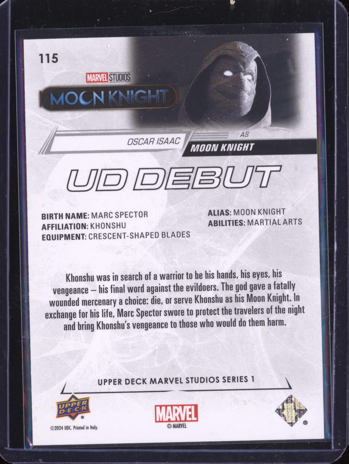 Oscar Isaac 2024 Upper Deck Marvel Studios Series 1 115 UD DEBUT