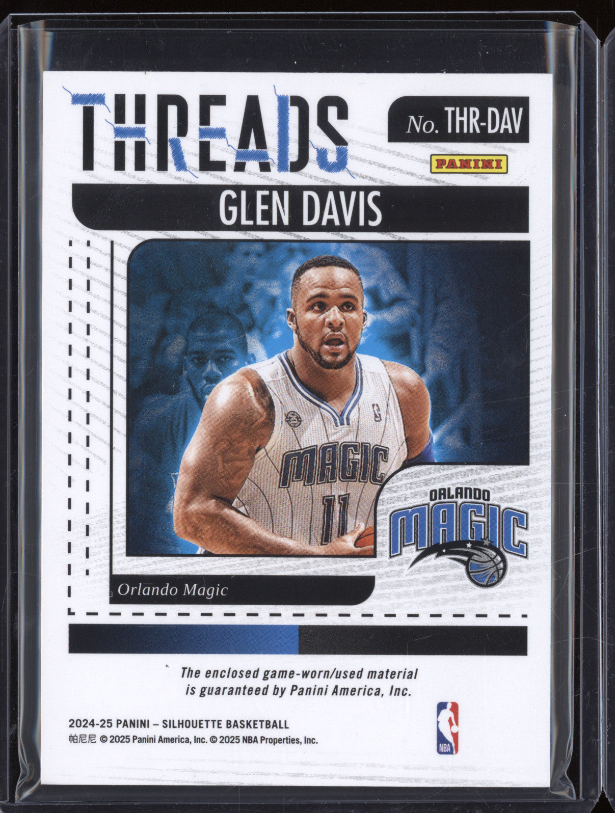 Glen Davis 2024-25 Panini Silhouette THR-DAV Threads