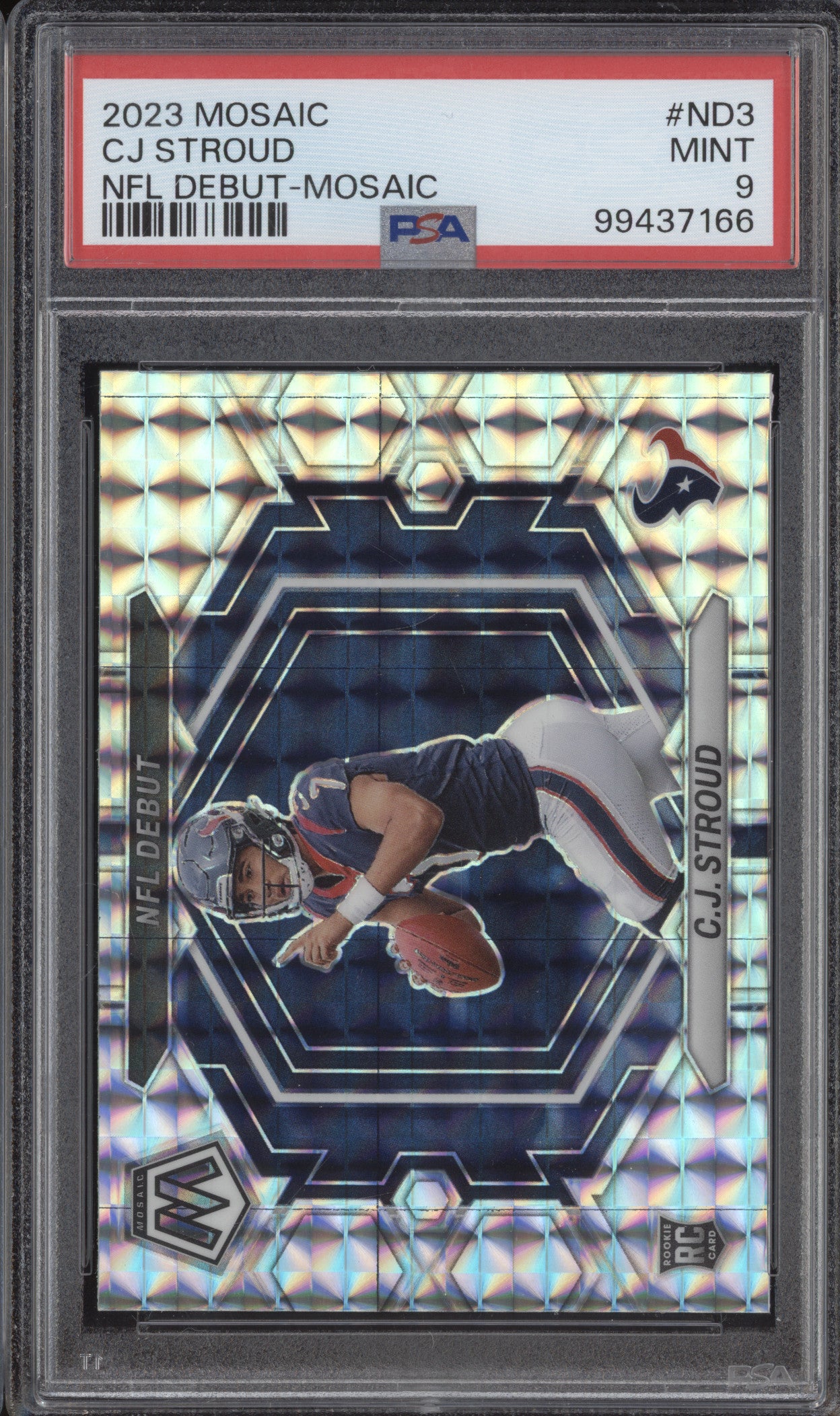 CJ Stroud 2023 Panini Mosaic ND-3 NFL Debut Mosaic RC PSA 9