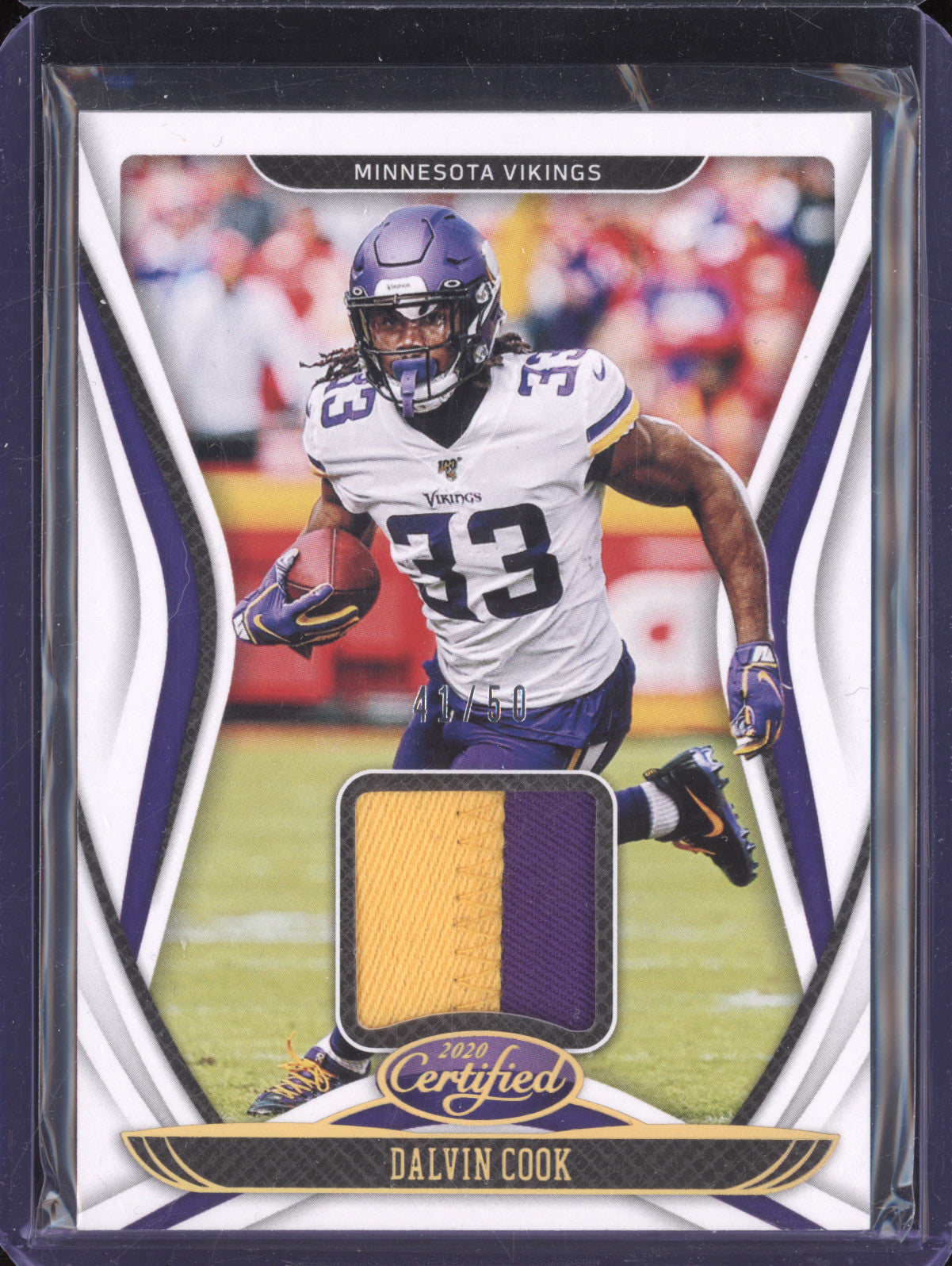 Dalvin Cook 2020 Panini Certified M-DC Materials Gold 41/50