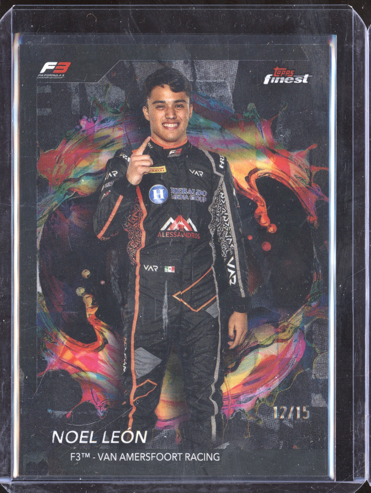 Noel Leon 2024 Topps Finest 261 Rare Black Refractor 12/15