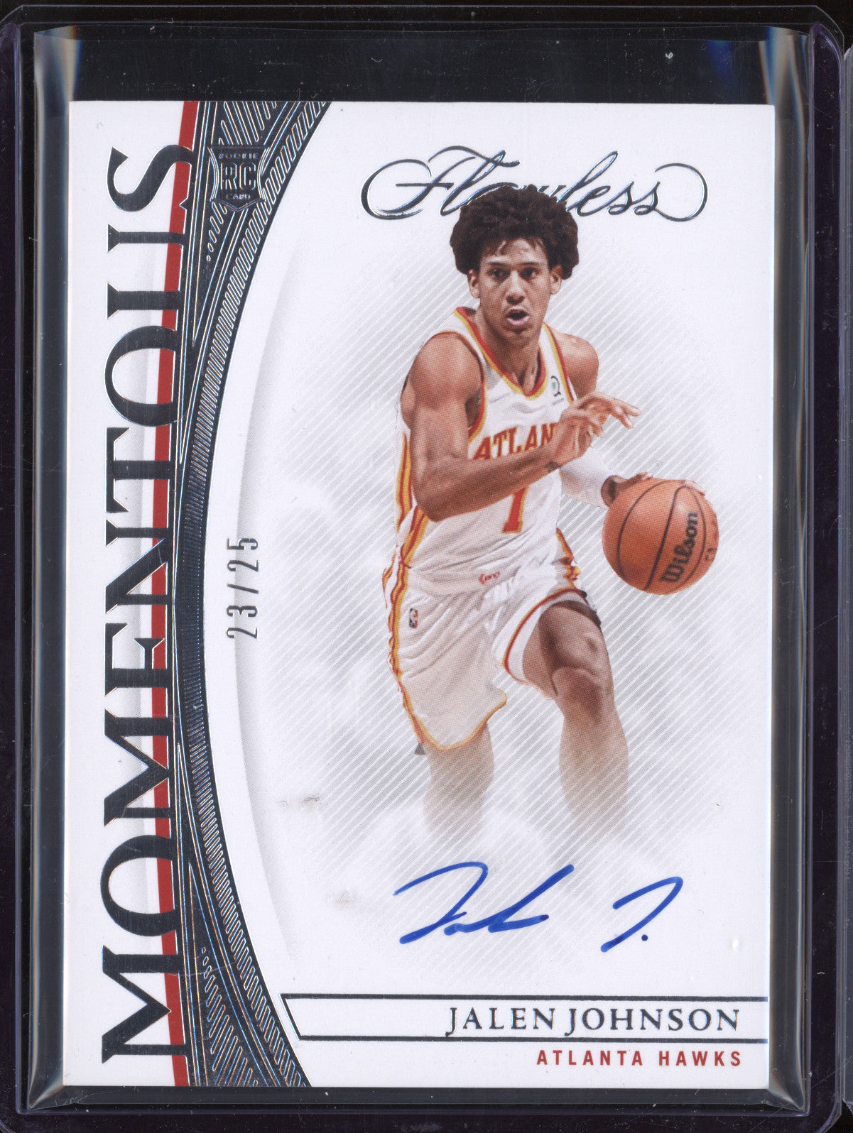 Jalen Johnson 2021-22 Panini Flawless MMA-JLJ Momentous Autograph RC 23/25